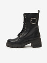 Ojju Schwarze Damenstiefeletten aus Leder OJJU
