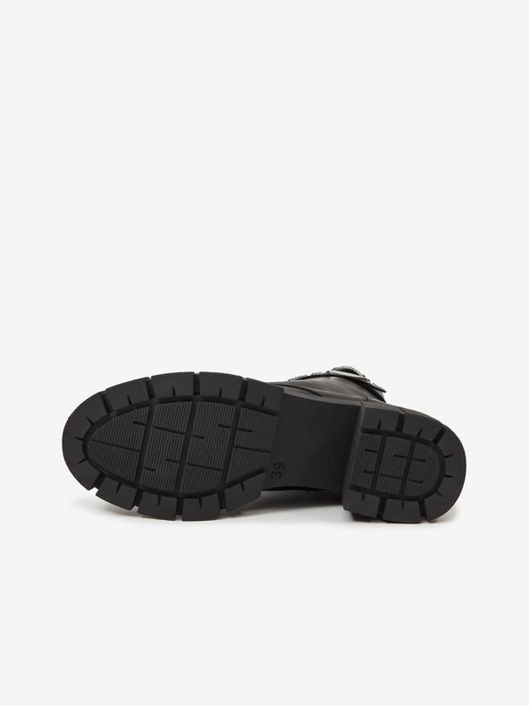 Ojju Schwarze Damenstiefeletten aus Leder OJJU