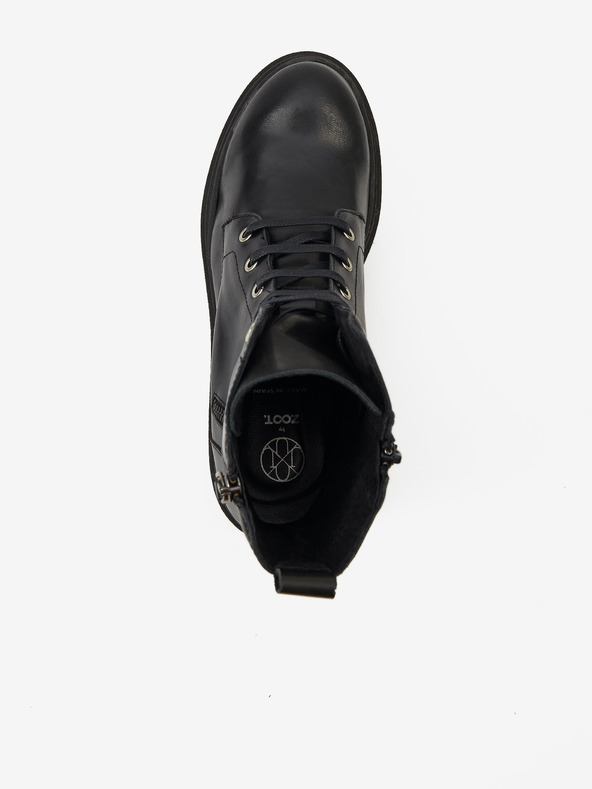 Ojju Schwarze Damenstiefeletten aus Leder OJJU