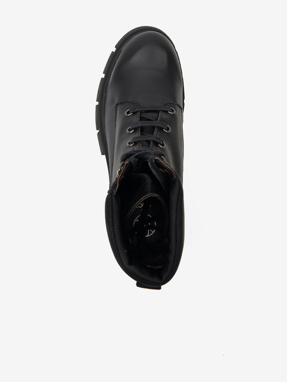 Ojju Schwarze Damenstiefeletten aus Leder OJJU