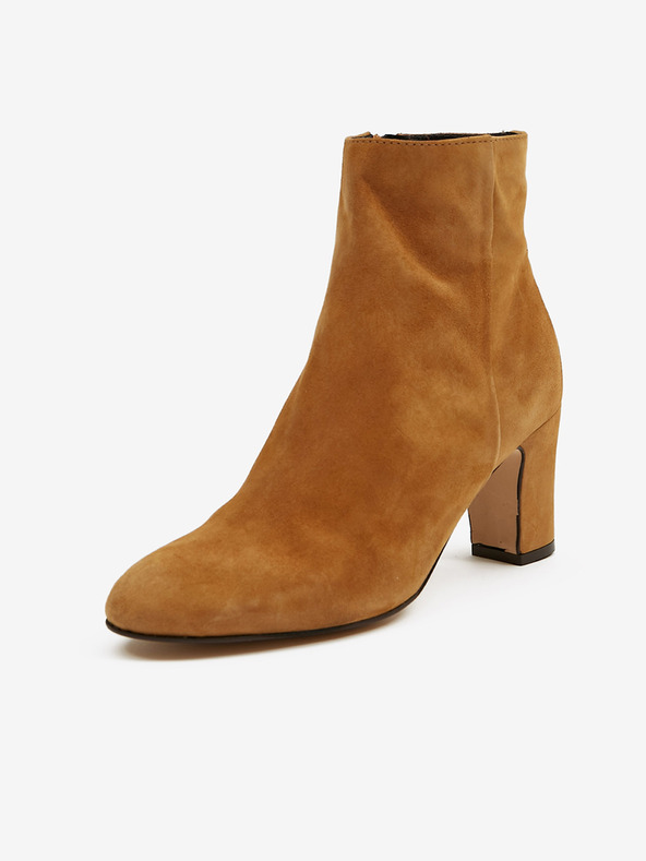 Ojju Braune Wildleder-Stiefeletten mit Absatz OJJU