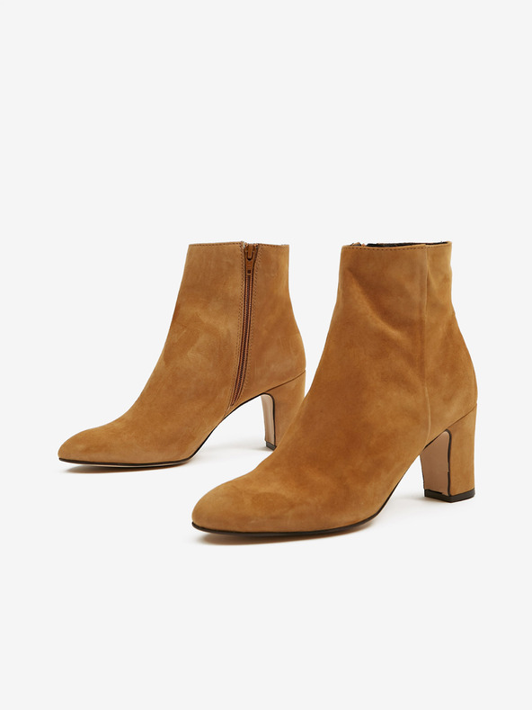 Ojju Braune Wildleder-Stiefeletten mit Absatz OJJU