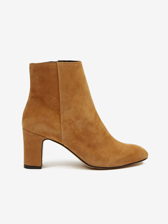 Ojju Braune Wildleder-Stiefeletten mit Absatz OJJU