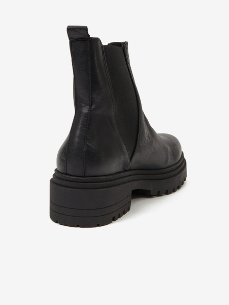 Ojju Schwarze Damenstiefeletten aus Leder OJJU