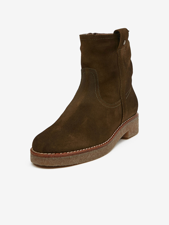 Ojju Isolierte Damenstiefeletten aus Wildleder, khaki OJJU