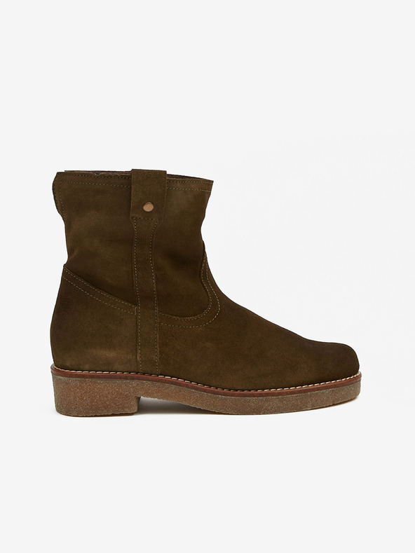 Ojju Isolierte Damenstiefeletten aus Wildleder, khaki OJJU