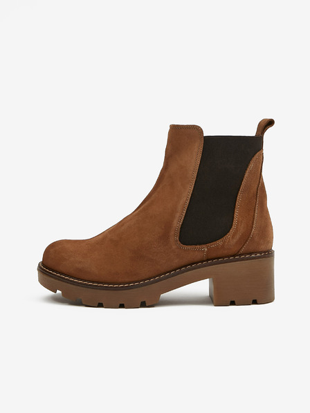 Ojju Braune Wildleder-Chelsea-Stiefel für Damen OJJU