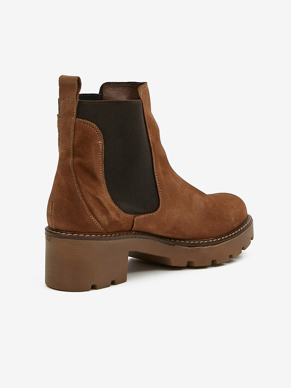 Ojju Braune Wildleder-Chelsea-Stiefel für Damen OJJU