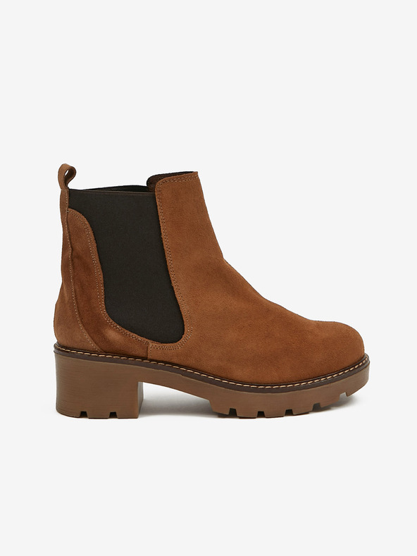 Ojju Braune Wildleder-Chelsea-Stiefel für Damen OJJU
