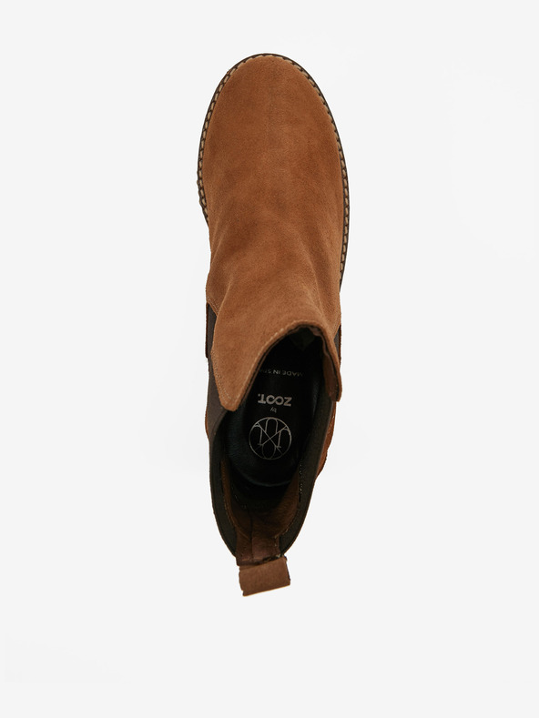 Ojju Braune Wildleder-Chelsea-Stiefel für Damen OJJU