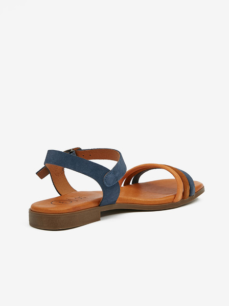 Ojju Dunkelblaue Damen-Sandalen aus Wildleder OJJU