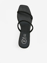 Ojju Schwarze Damen Lederslipper mit Absatz OJJU