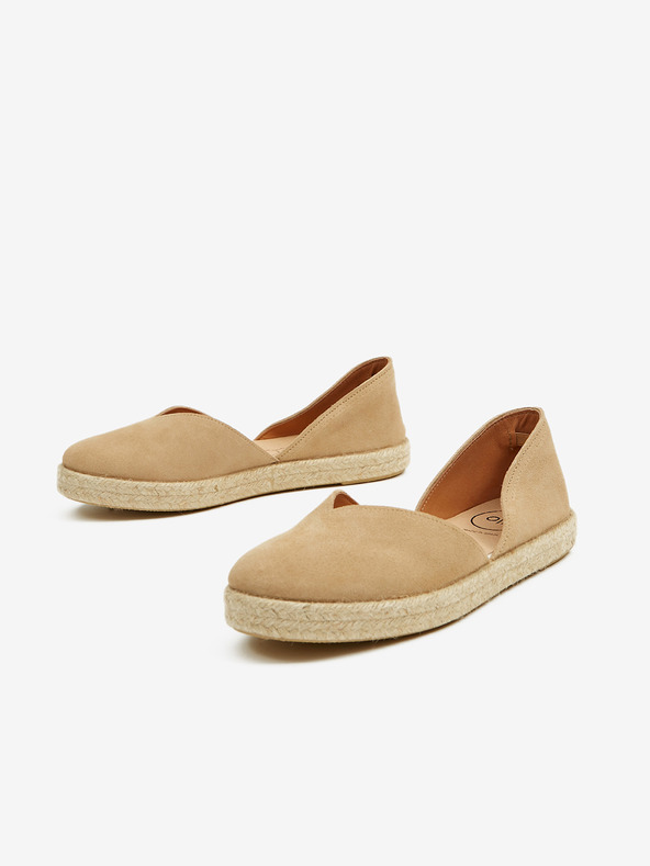 Ojju Hellbraune Damen-Espadrilles aus Wildleder OJJU