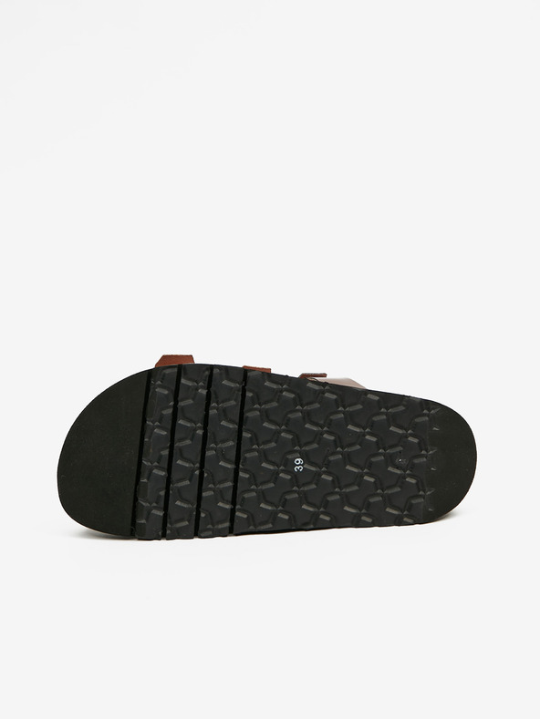 Ojju Lila und beige Damen Plateau-Pantoffeln OJJU