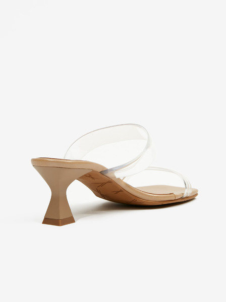 Ojju Beige-transparente Damen-Pantoffeln OJJU