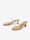 Ojju Beige-transparente Damen-Pantoffeln OJJU