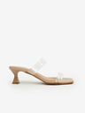 Ojju Beige-transparente Damen-Pantoffeln OJJU