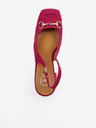 Ojju Dunkelrosa Damen-Wildleder-Sandalen mit Absatz OJJU