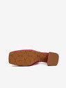 Ojju Dunkelrosa Damen-Wildleder-Sandalen mit Absatz OJJU