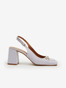 Ojju Hellviolette Damen-Sandalen aus Wildleder mit Absatz OJJU