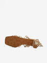 Ojju Beigefarbene Damen-Sandalen mit Schnürsenkeln OJJU