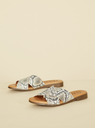 Ojju Graue Lederslipper mit Schlangenmuster OJJU