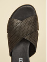 Ojju Schwarze Lederslipper OJJU