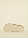 Ojju Beige Damen-Pantoffeln mit Schlangenmuster OJJU