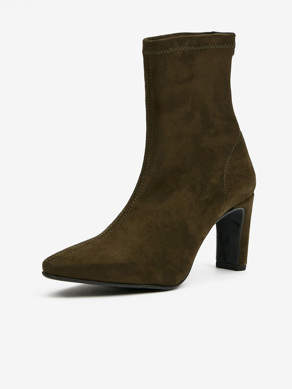 Ojju Khakifarbene Stiefelette aus Wildleder OJJU