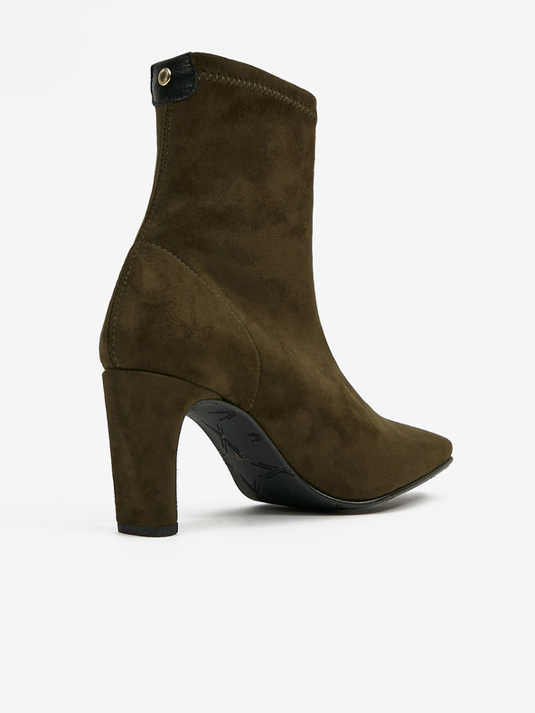 Ojju Khakifarbene Stiefelette aus Wildleder OJJU