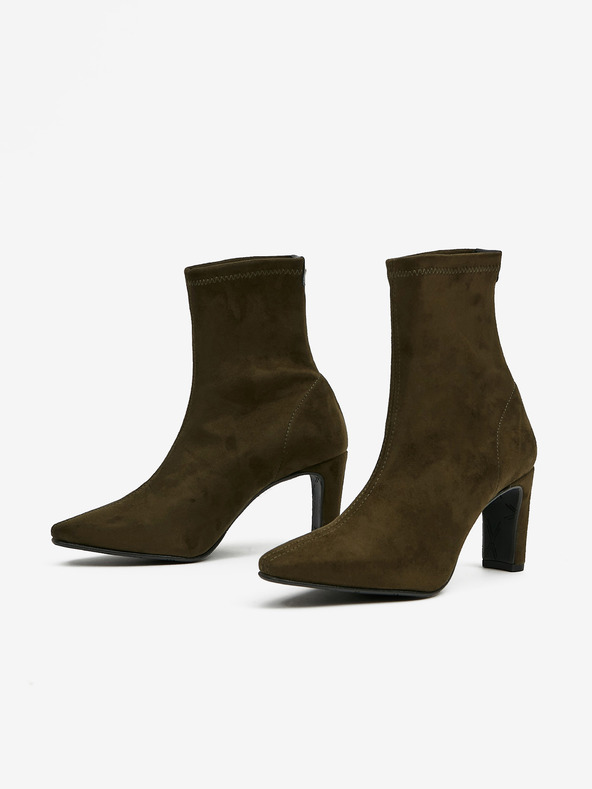 Ojju Khakifarbene Stiefelette aus Wildleder OJJU