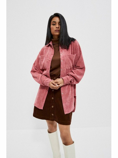 Moodo Rosa Damenbluse lang