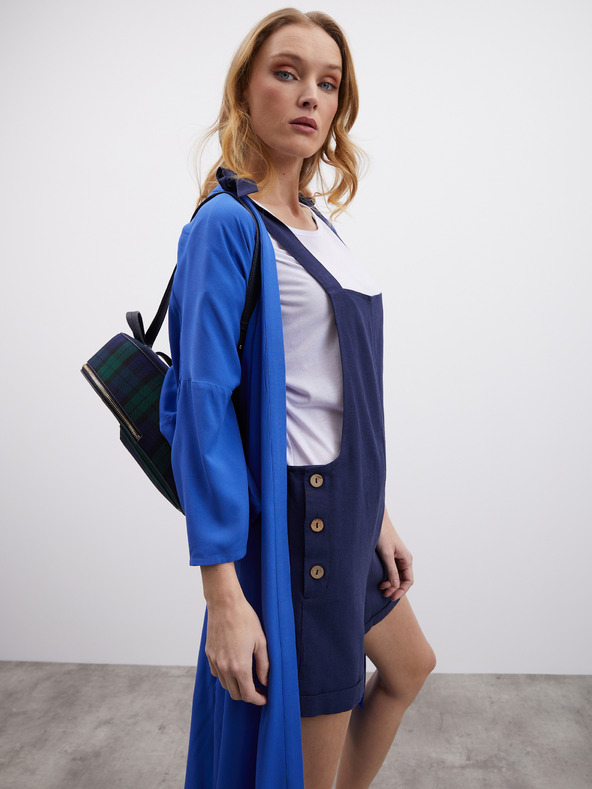 ZOOT.lab Dunkelblaue Damenshorts aus Leinen mit Lack ZOOT.lab Paulina