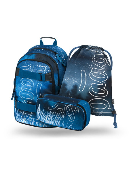 BAAGL  BAAGL 3 SET Skate Steel: Rucksack, Federmäppchen, Beutel