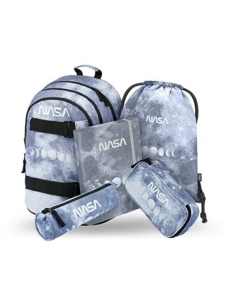 BAAGL  BAAGL 5 SET Skate NASA Grey: Rucksack, Federmäppchen, Etui, Beutel, Mappe
