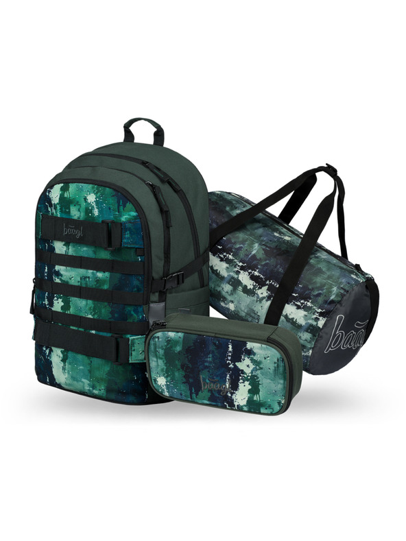 BAAGL  BAAGL SET 3 Skate Forest: Rucksack, Federmäppchen, Sporttasche