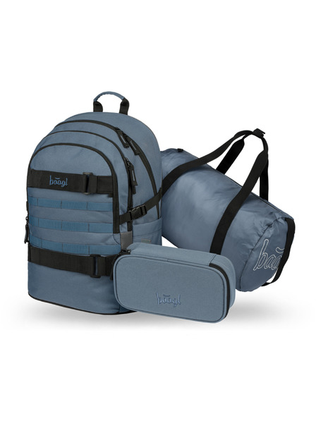 BAAGL  BAAGL SET 3 Skate Dust Blue: Rucksack, Federmäppchen, Sporttasche
