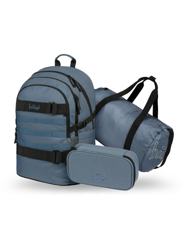BAAGL  BAAGL SET 3 Skate Dust Blue: Rucksack, Federmäppchen, Sporttasche
