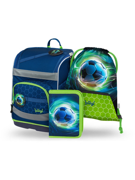 BAAGL  BAAGL SET 3 Zippy plus Fußball: Schulranzen, Federmäppchen, Beutel
