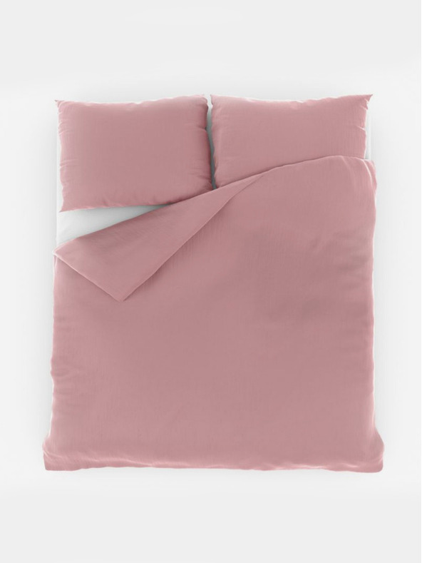 Kvalitex Französische Musselin-Bettwäsche 240x220, 70x90cm rosa Kvalitex