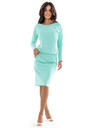 numoco Mint Sweatshirt-Kleid mit langen Ärmeln und Taschen