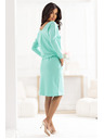 numoco Mint Sweatshirt-Kleid mit langen Ärmeln und Taschen