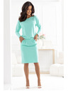 numoco Mint Sweatshirt-Kleid mit langen Ärmeln und Taschen