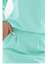 numoco Mint Sweatshirt-Kleid mit langen Ärmeln und Taschen