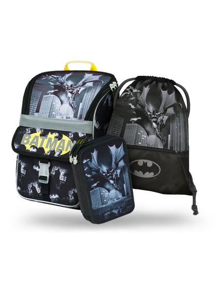 BAAGL  BAAGL 3 SET Zippy Batman Dark City: Rucksack, Federmäppchen, Beutel