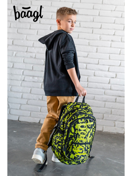 BAAGL  BAAGL 3 SET Core Lime: Rucksack, Federmäppchen, Beutel
