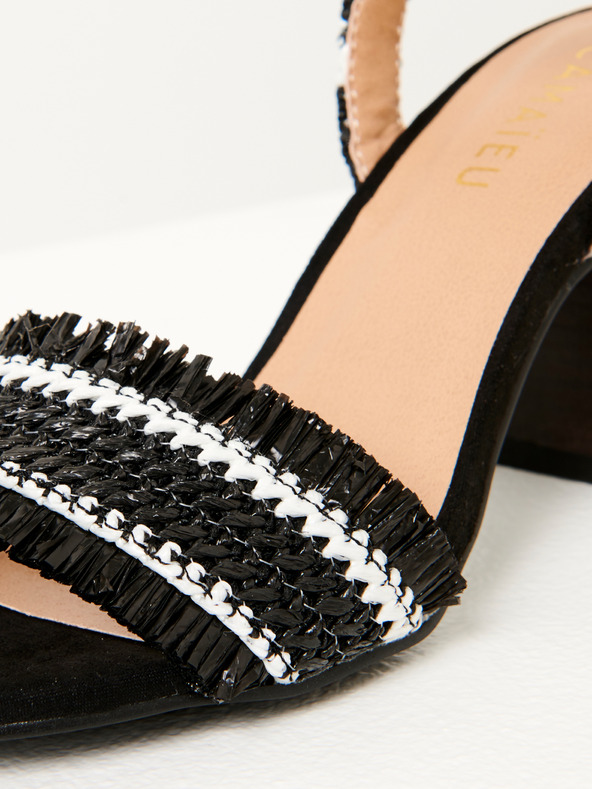 CAMAIEU Schwarze Riemchen-Schuhe CAMAIEU