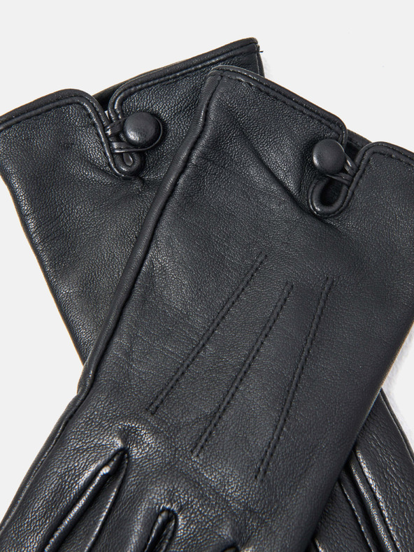 CAMAIEU Schwarze Lederhandschuhe CAMAIEU