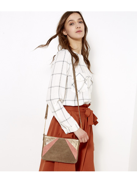 CAMAIEU Braun-rosa Handtasche CAMAIEU