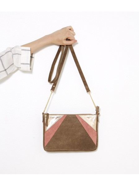 CAMAIEU Braun-rosa Handtasche CAMAIEU